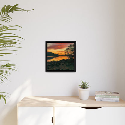 Sunset in Kerry Matte Canvas, Framed (Multi-color)