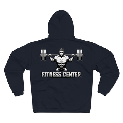 Unisex Fitness Zip Sweatshirt - Strong Design for Gym Lovers