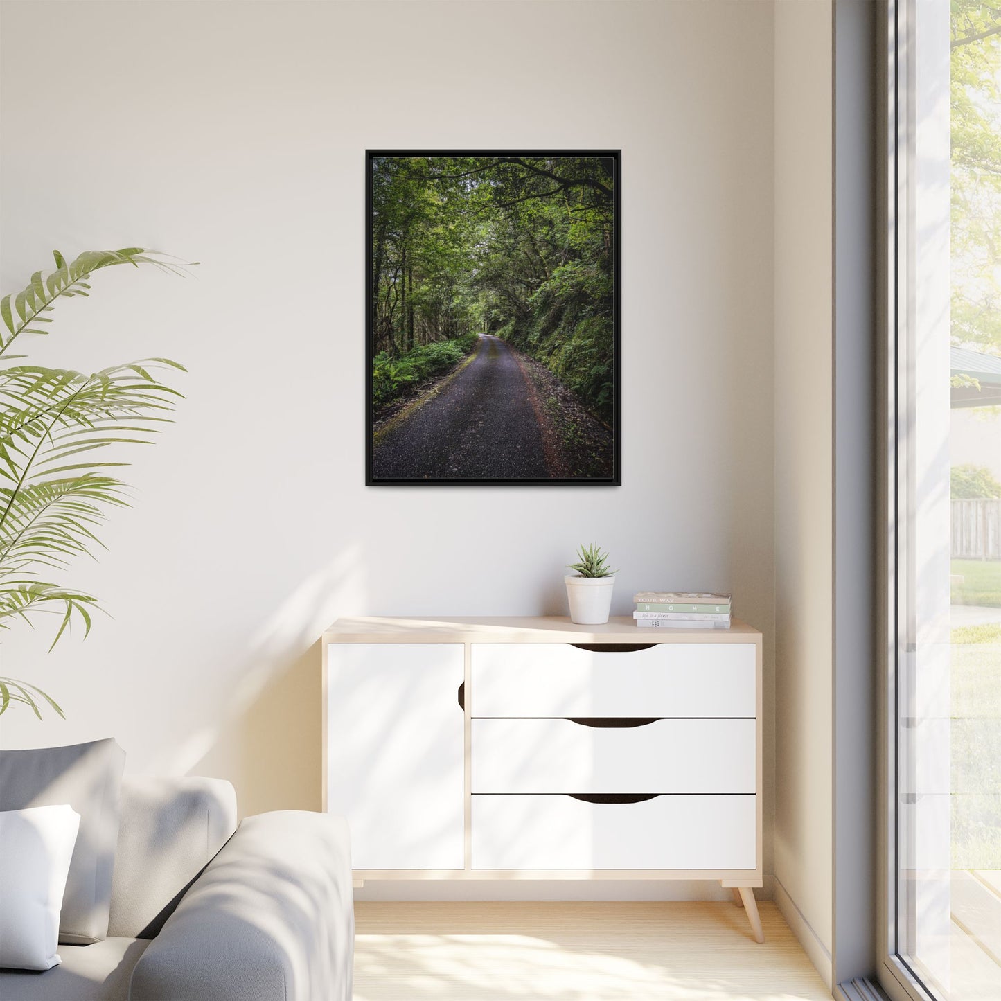 Glanageenty Forest Trail Matte Canvas, Framed (Multi-color)