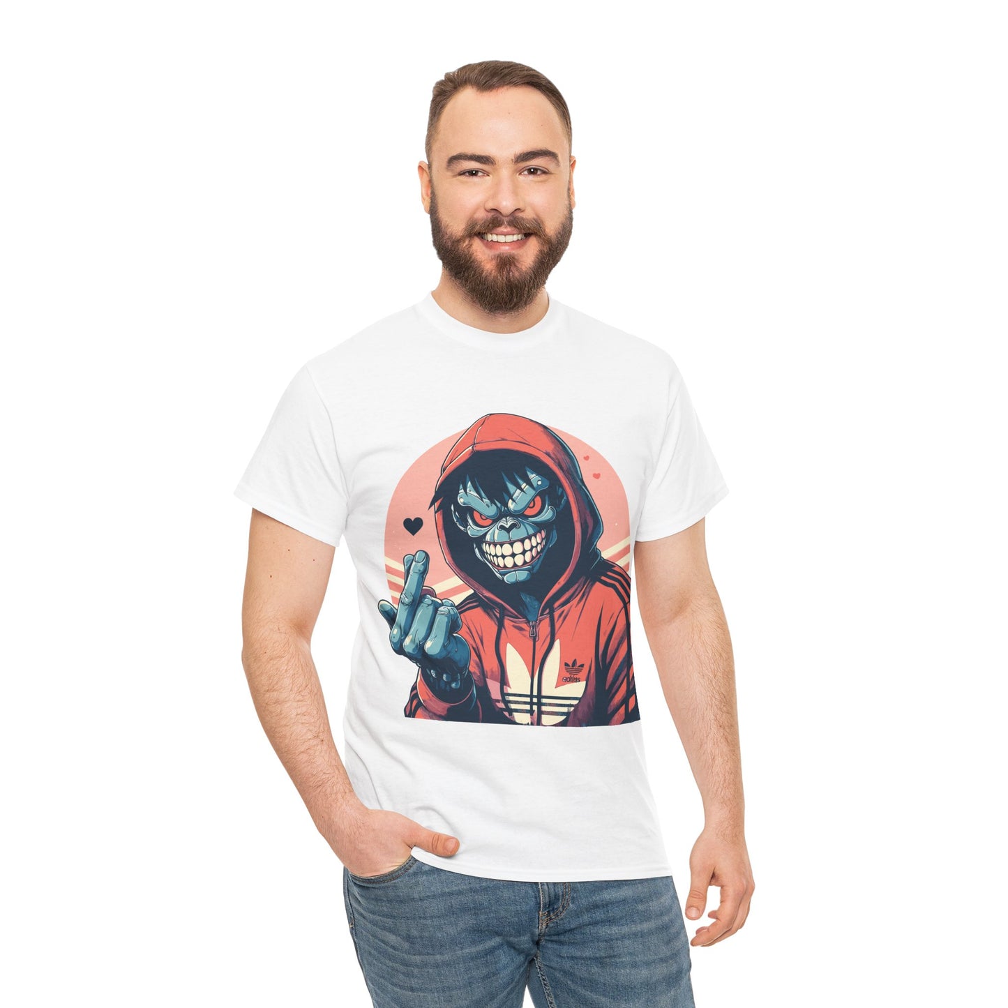 Edgy Graphic Tee for Casual Wear - Unisex Heavy Cotton Tee