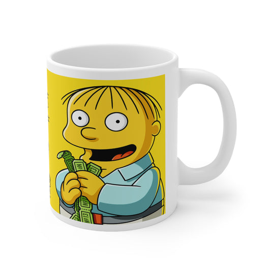 Whimsical Ralph Wiggum Ceramic Coffee Cups – Perfect for Different Moods