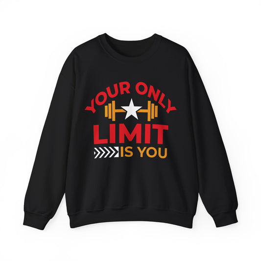 Motivational Fitness Sweatshirt - 'Your Only Limit Is You'