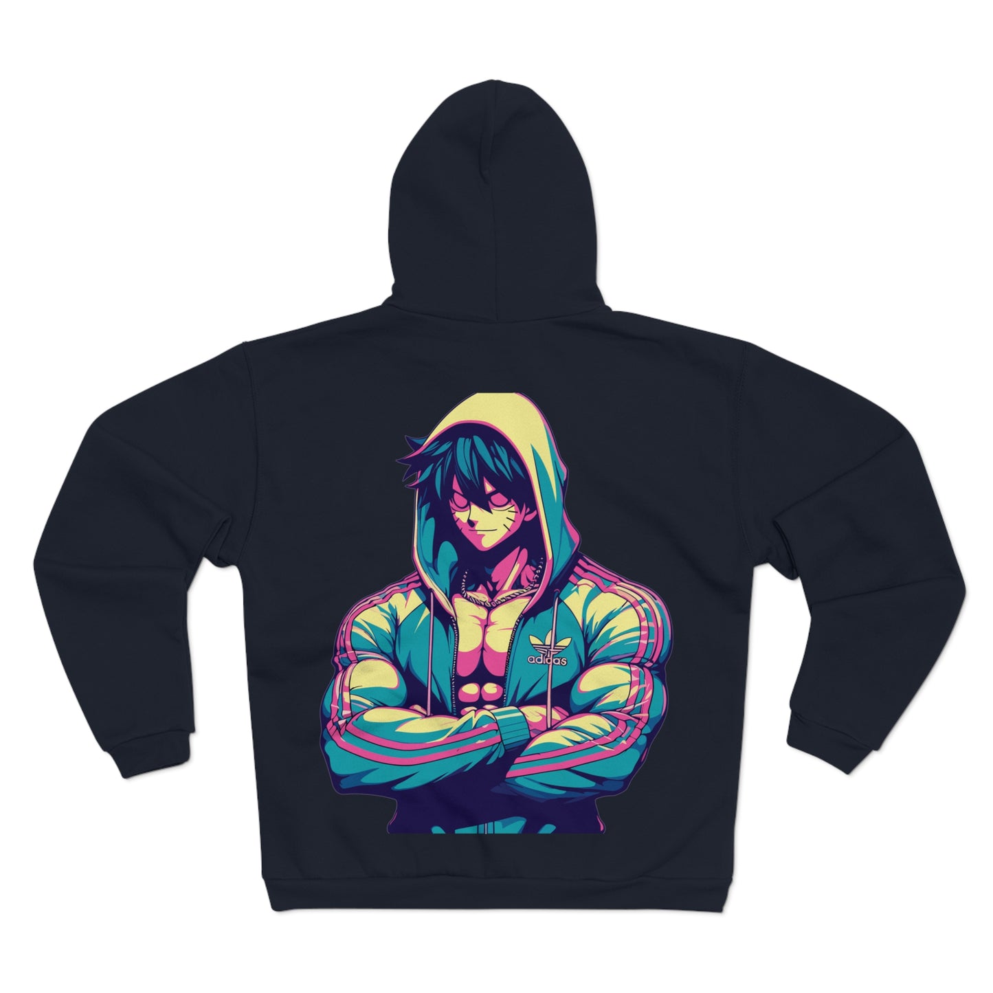 Calm Man Chilling Graphic Unisex Hooded Zip Sweatshirt