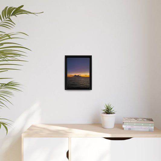 Sunset in Ocean 2 Matte Canvas, Framed (Multi-color)