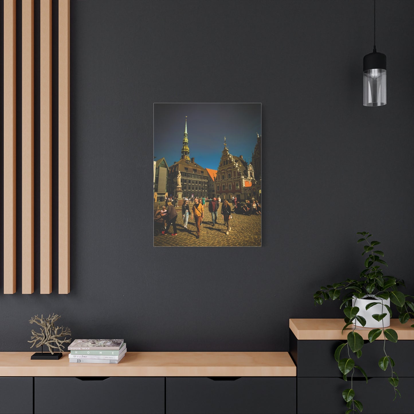 Riga Oldtown Matte Canvas, Stretched, 1.25"