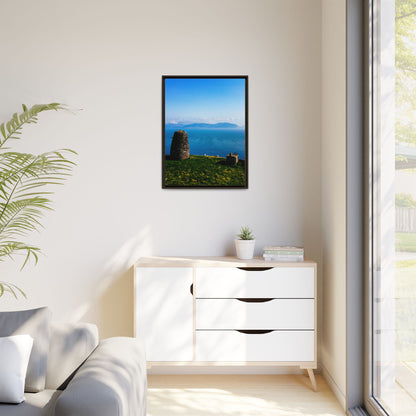 Ask Tower Matte Canvas, Framed (Multi-color)