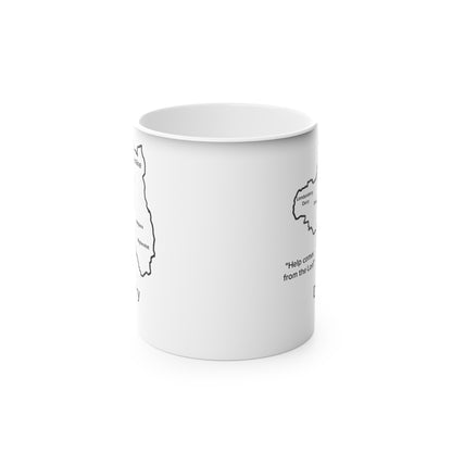 Derry Magic Mug: Color - Changing Coffee Cup with Artistic Map Design