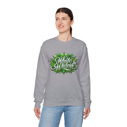 White Widow Graphic  — Cannabis Leaf Logo Sweatshirt