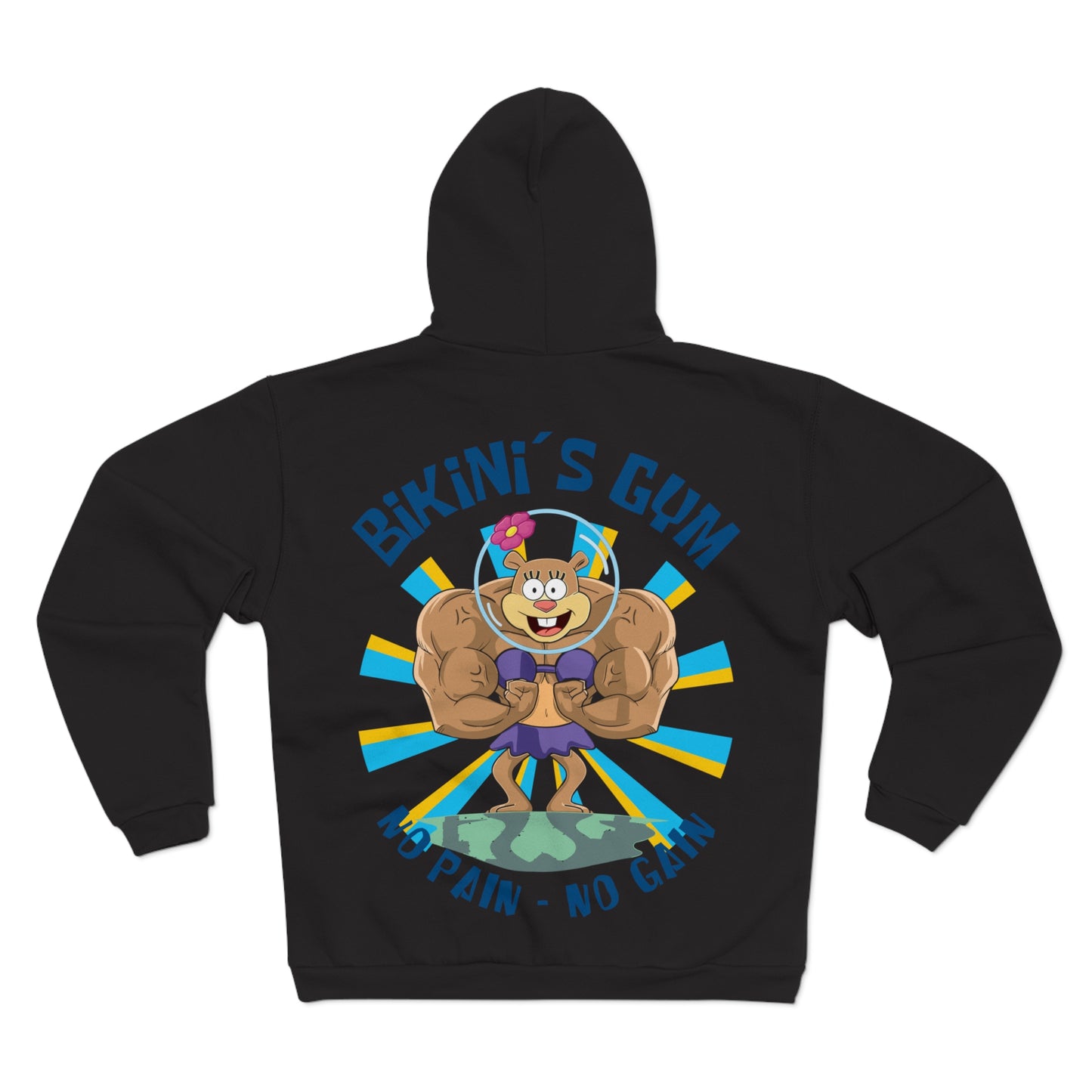 Bikini's Gum Motivational Unisex Hooded Zip Sweatshirt - No Pain No Gain