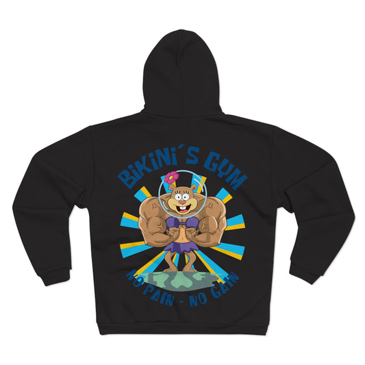 Bikini's Gum Motivational Unisex Hooded Zip Sweatshirt - No Pain No Gain