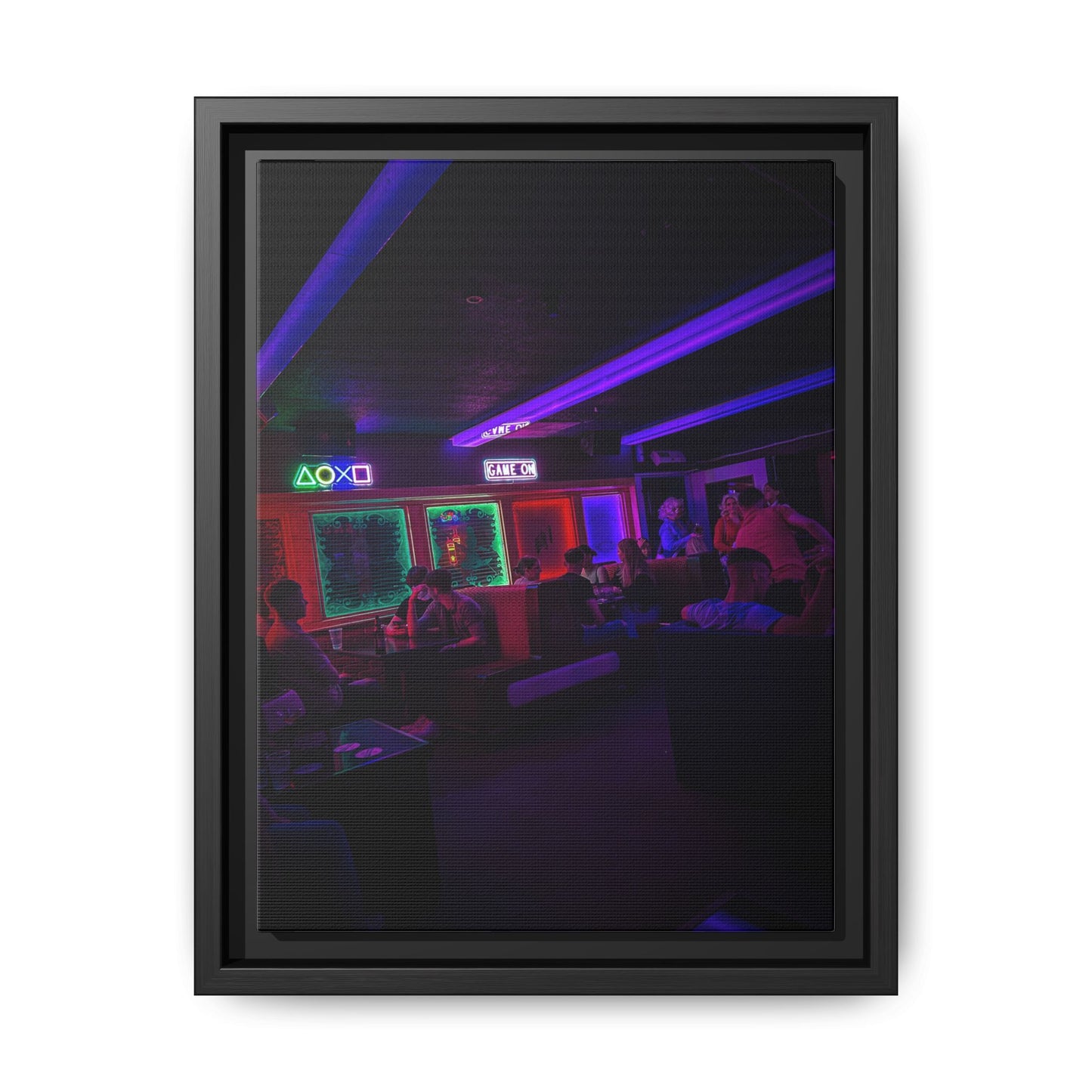 Mermaids Night Club Matte Canvas, Framed (Multi-color)