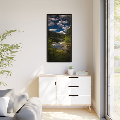 Vilnius Lake Matte Canvas, Framed (Multi-color)