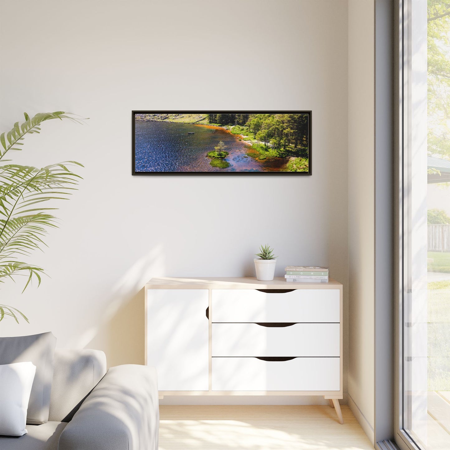Gleanteenassig Forest Matte Canvas, Framed (Multi-color)