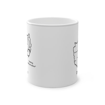 Down Magic Mug: Color - Changing Coffee Cup with Artistic Map Design