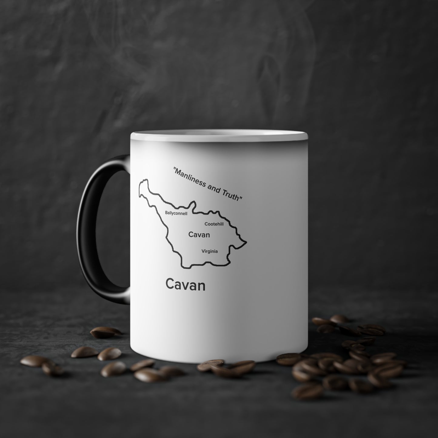 Cavan Magic Mug: Color - Changing Coffee Cup with Artistic Map Design