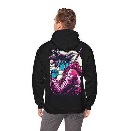 Anime-Inspired Unisex Heavy Blend Hoodie – Retro Street Style