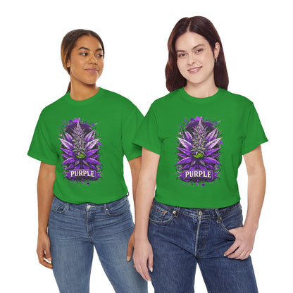 Purple Cannabis Bud T-Shirt — Bold Psychedelic Marijuana Graphic Tee