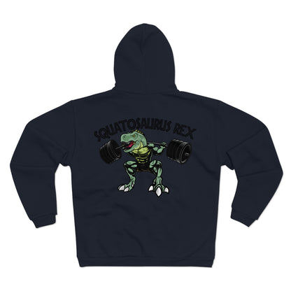 Squatosaurus Rex Unisex Hooded Zip Sweatshirt