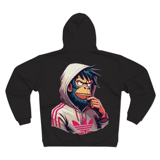 Mhm Retro Adidas Monkey Unisex Hooded Zip Sweatshirt