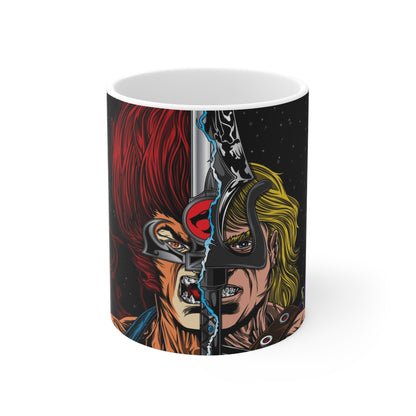 Epic Battle Ceramic Coffee Mug - 11oz & 15oz | Perfect for Warrior Enthusiasts & Gift for Comic Fans