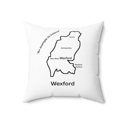 Wexford Spun Polyester Square Pillow White Edition 4 Sizes