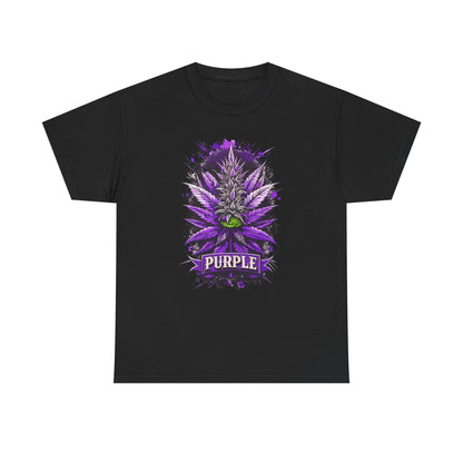Purple Cannabis Bud T-Shirt — Bold Psychedelic Marijuana Graphic Tee