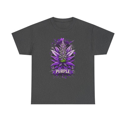 Purple Cannabis Bud T-Shirt — Bold Psychedelic Marijuana Graphic Tee