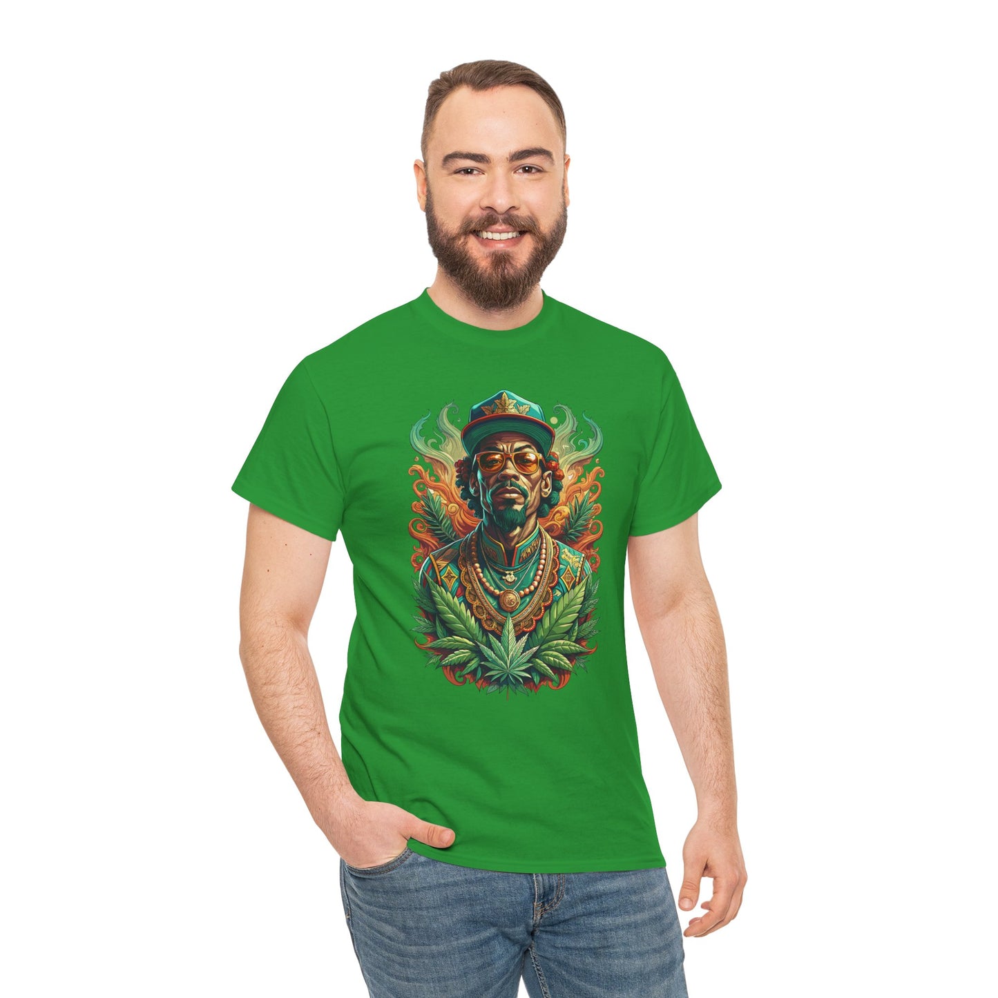 Reggae Lion Tee — Rasta Portrait Graphic T-Shirt