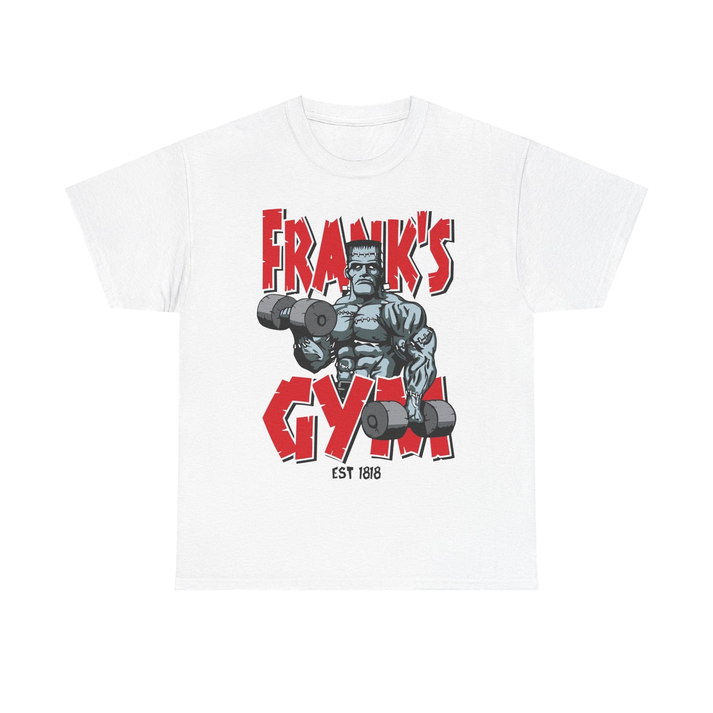 Frank's Gym Unisex Heavy Cotton Tee - Fitness Enthusiast T-Shirt White