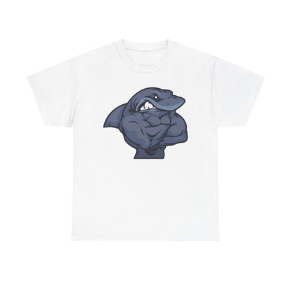 Muscle Shark Unisex Heavy Cotton Tee - Perfect for Shark Lovers