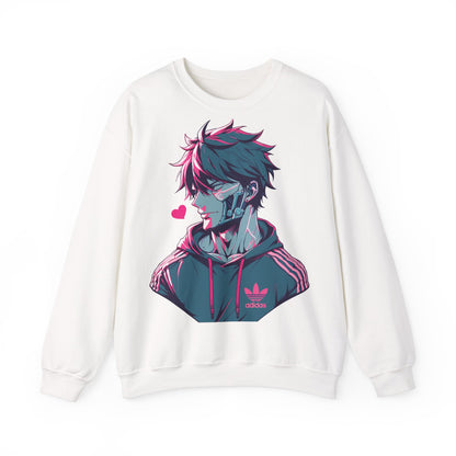 Anime-Inspired Unisex Crewneck Sweatshirt - Futuristic Vibe