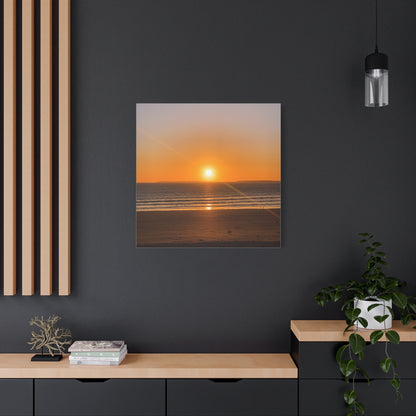 Sunset in ocean Matte Canvas, Stretched, 1.25"