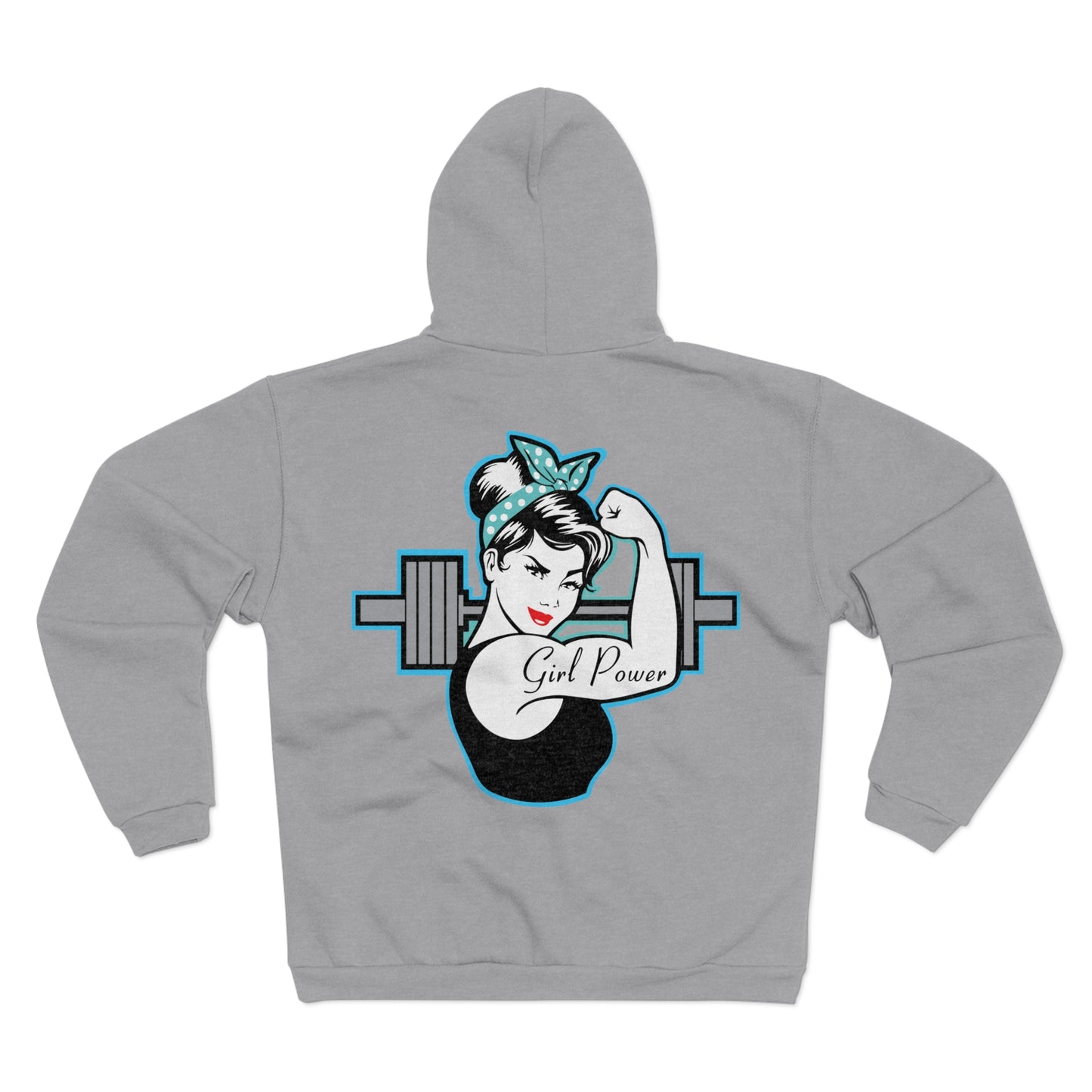 Empowered Women Unisex Hooded Zip Sweatshirt - 'Girl Power' Fitness Hoodie