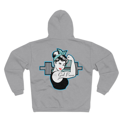 Empowered Women Unisex Hooded Zip Sweatshirt - 'Girl Power' Fitness Hoodie
