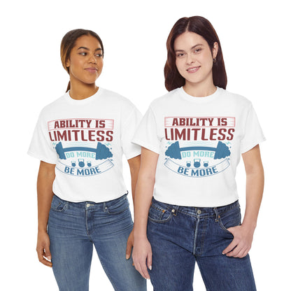 Limitless Ability Unisex Heavy Cotton Tee - Motivational Fitness Shirt