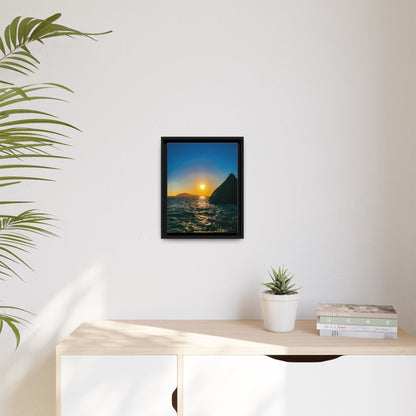 Dunquin Pier Sunset Matte Canvas, Framed (Multi-color)