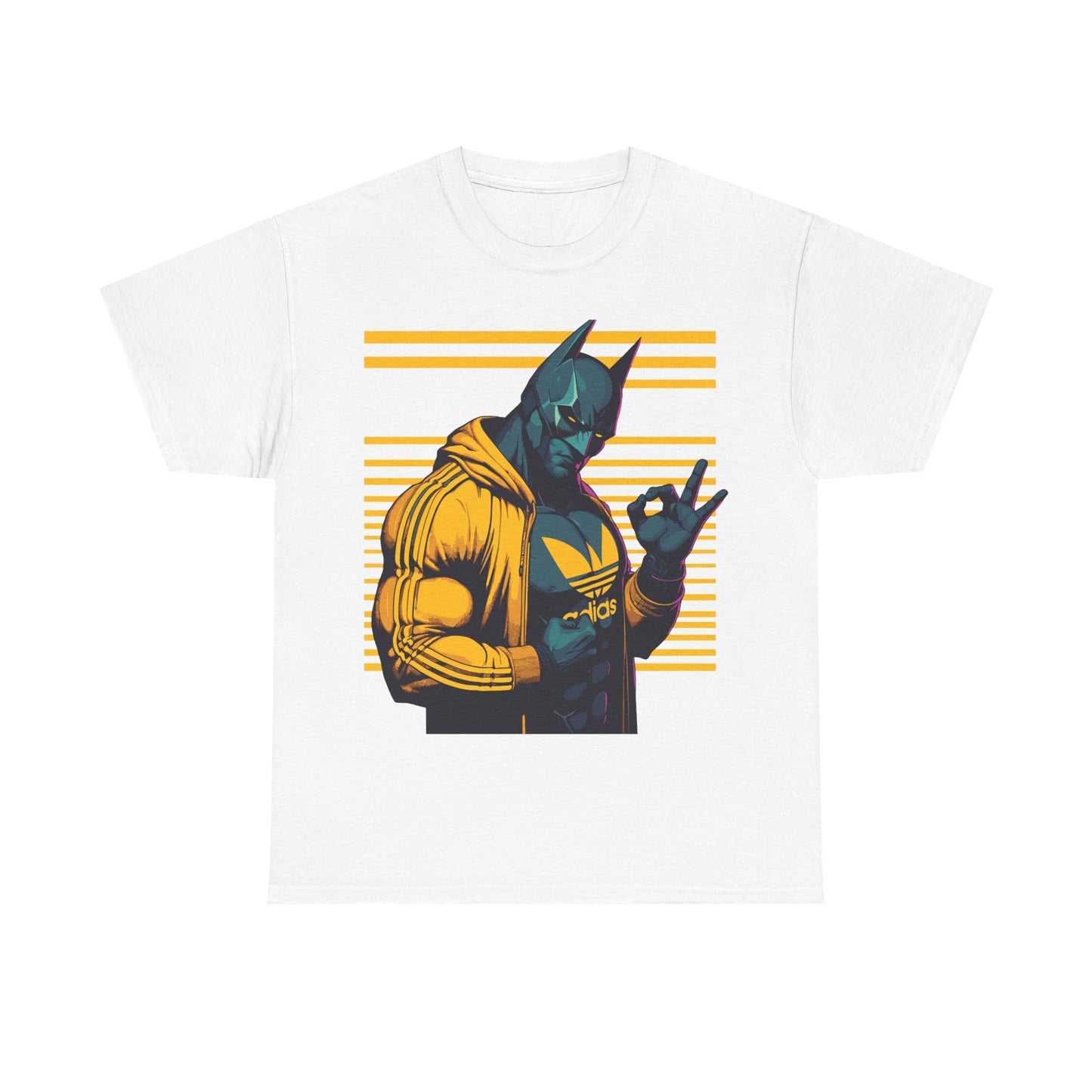 Retro Superhero Unisex Heavy Cotton Tee - Cool Graphic Tee for Casual Wear