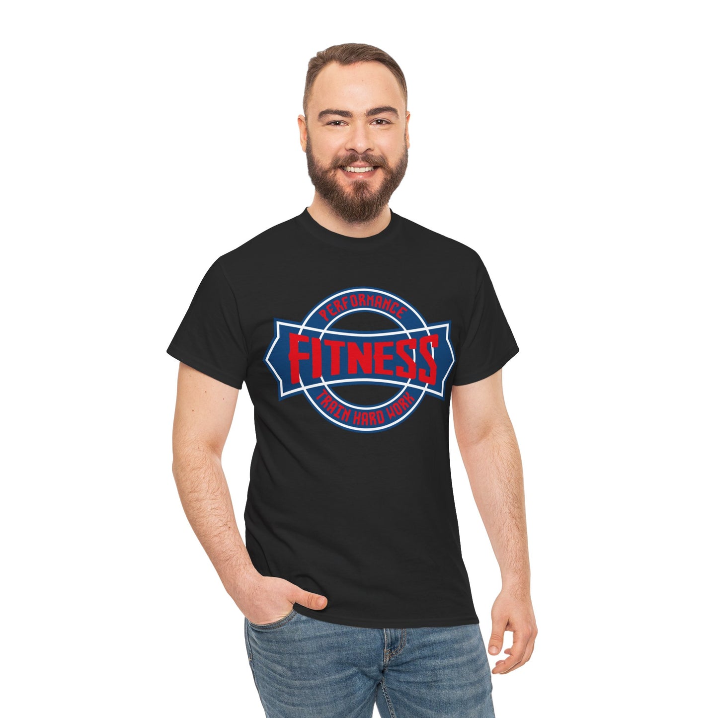 Fitness Performance Unisex Heavy Cotton Tee Black