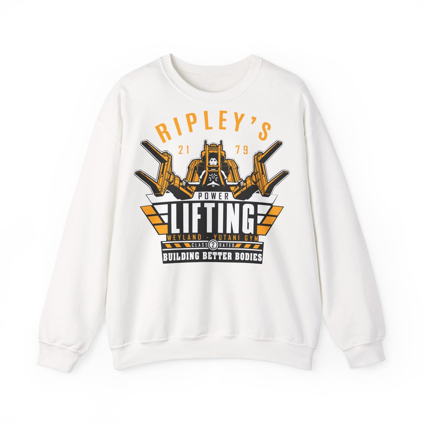 Ripley's Power Lifting Unisex Heavy Blend™ Crewneck Sweatshirt - Building Better Bodies White