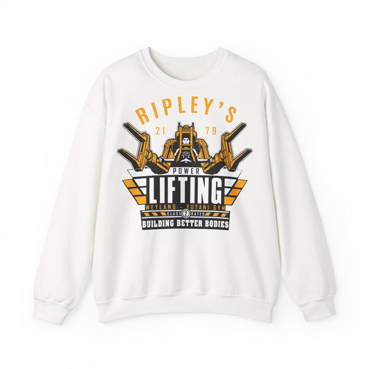 Ripley's Power Lifting Unisex Heavy Blend™ Crewneck Sweatshirt - Building Better Bodies White