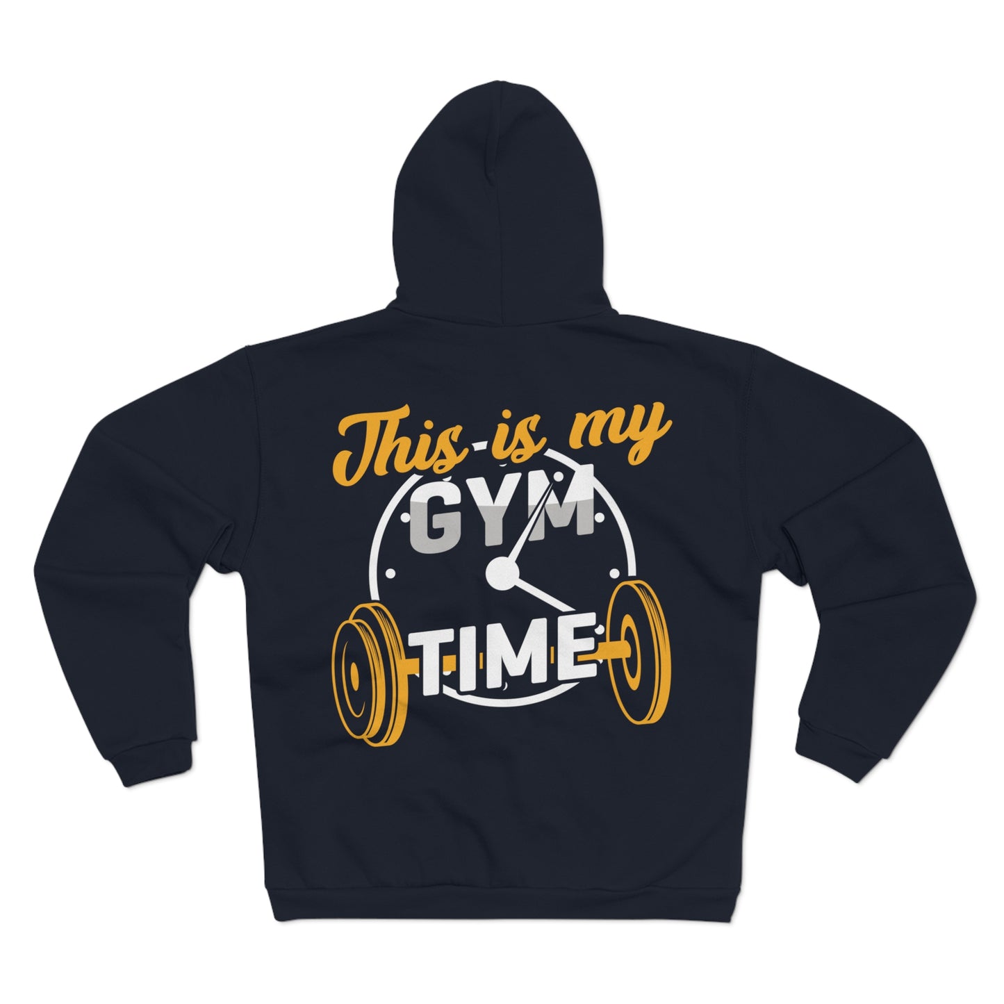 Unisex Gym Time Hooded Zip Sweatshirt - Perfect for Fitness Lovers and Active Lifestyles