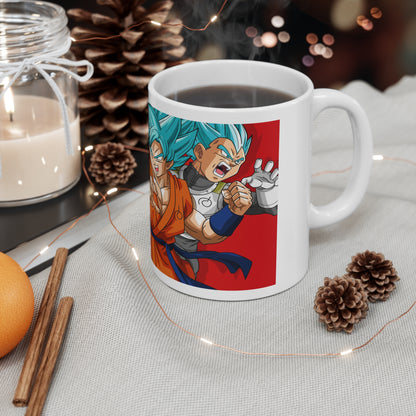 Dragon Ball Z Ceramic Coffee Mug - Anime Character Design, Perfect Gift for Fans