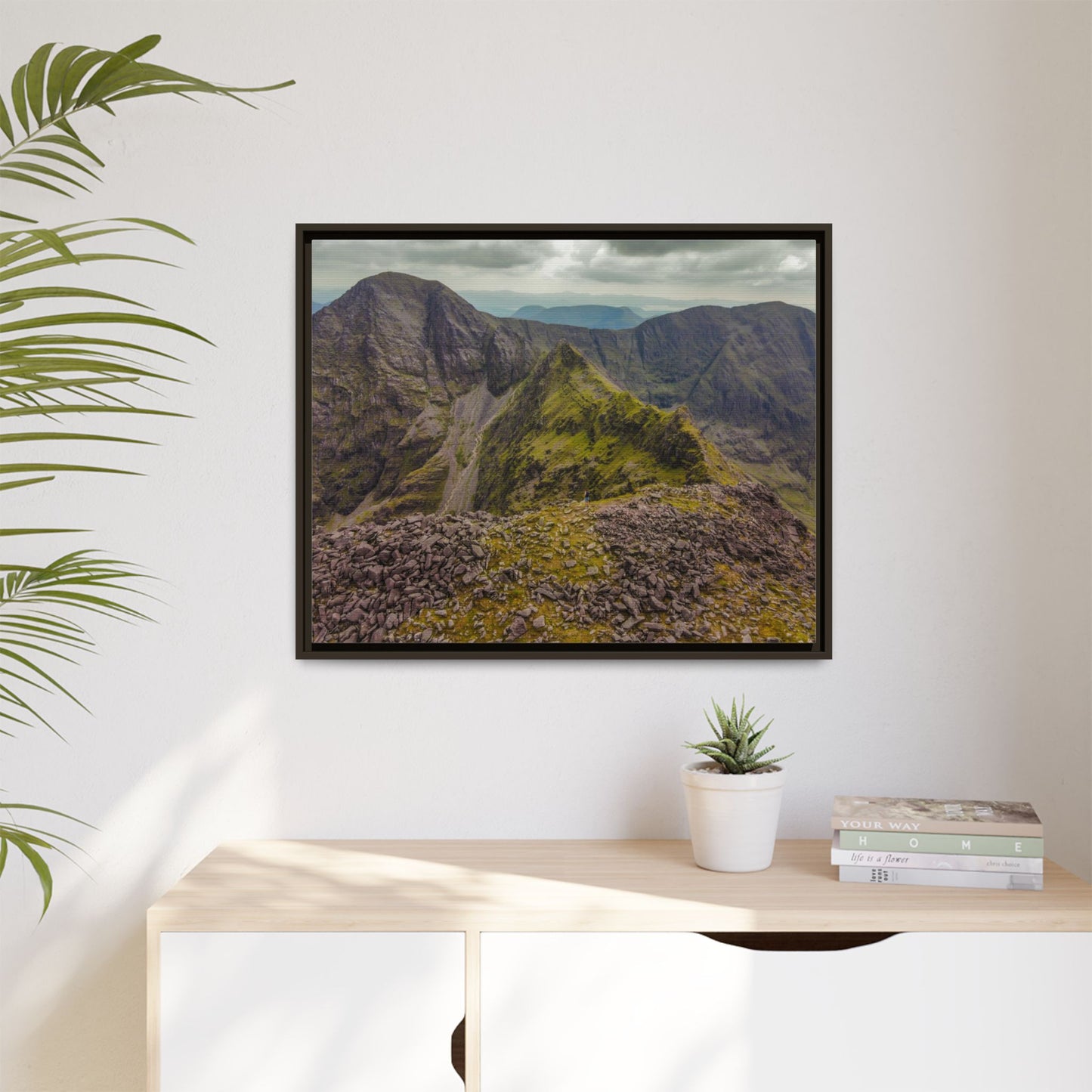 Halfway to Carrauntoohil Matte Canvas, Framed (Multi-color)