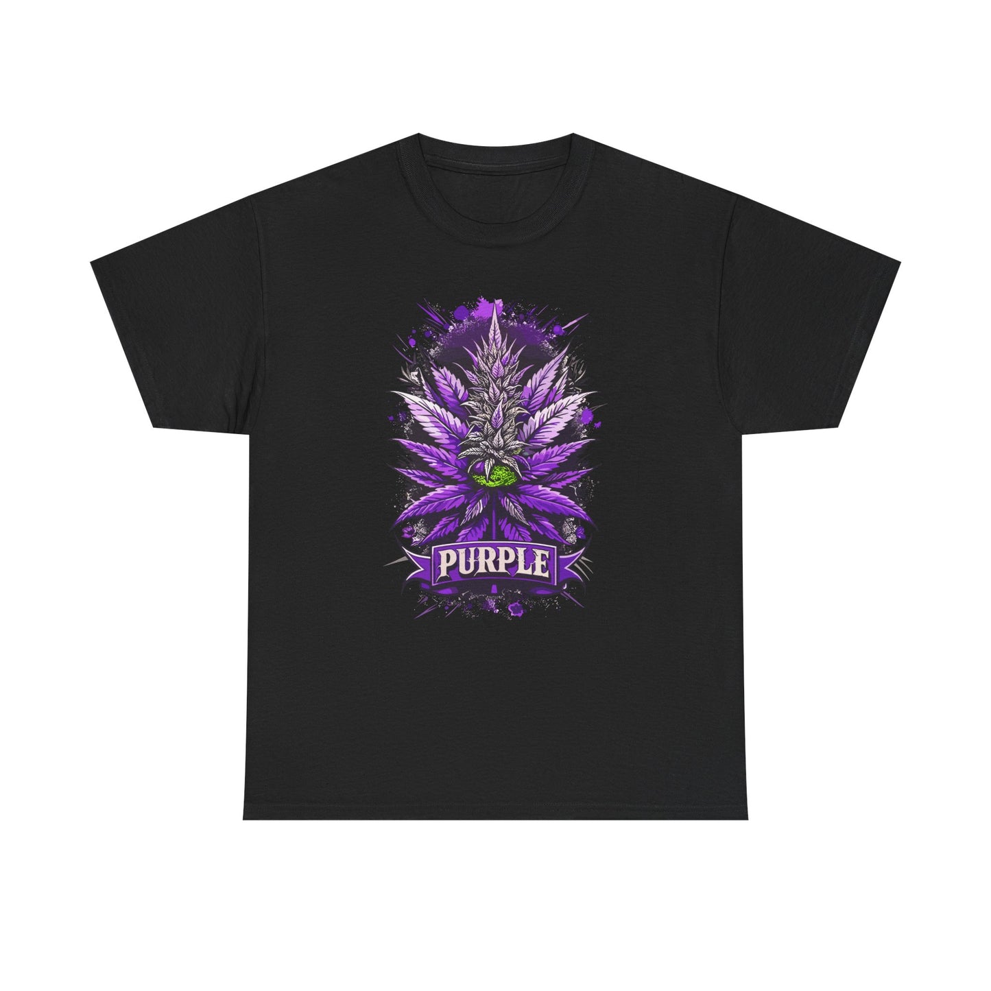 Purple Cannabis Bud T-Shirt — Bold Psychedelic Marijuana Graphic Tee