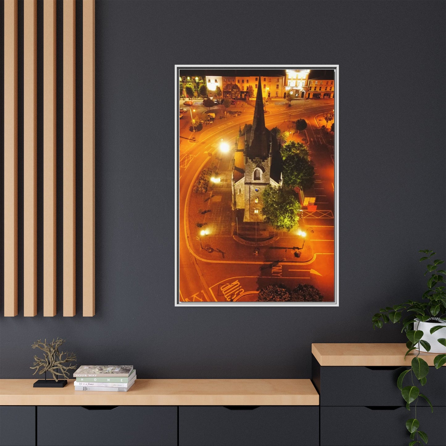 Listowel Church Matte Canvas, Framed (Multi-color)