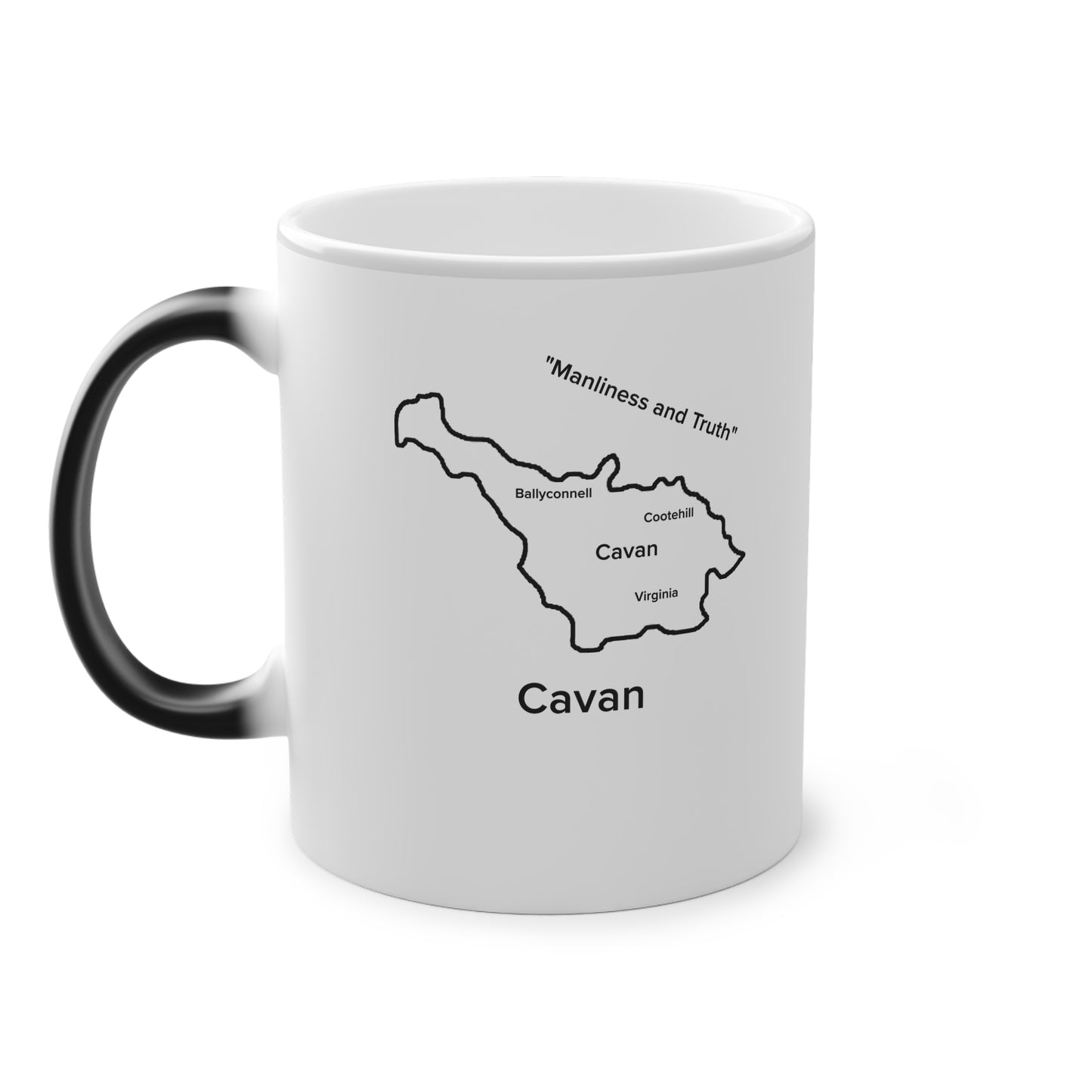 Cavan Magic Mug: Color - Changing Coffee Cup with Artistic Map Design