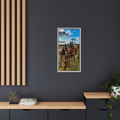 Horses Matte Canvas, Framed (Multi-color)