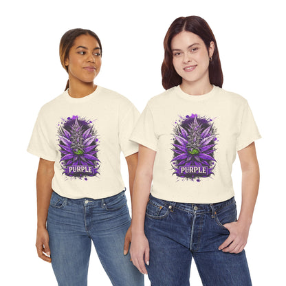 Purple Cannabis Bud T-Shirt — Bold Psychedelic Marijuana Graphic Tee