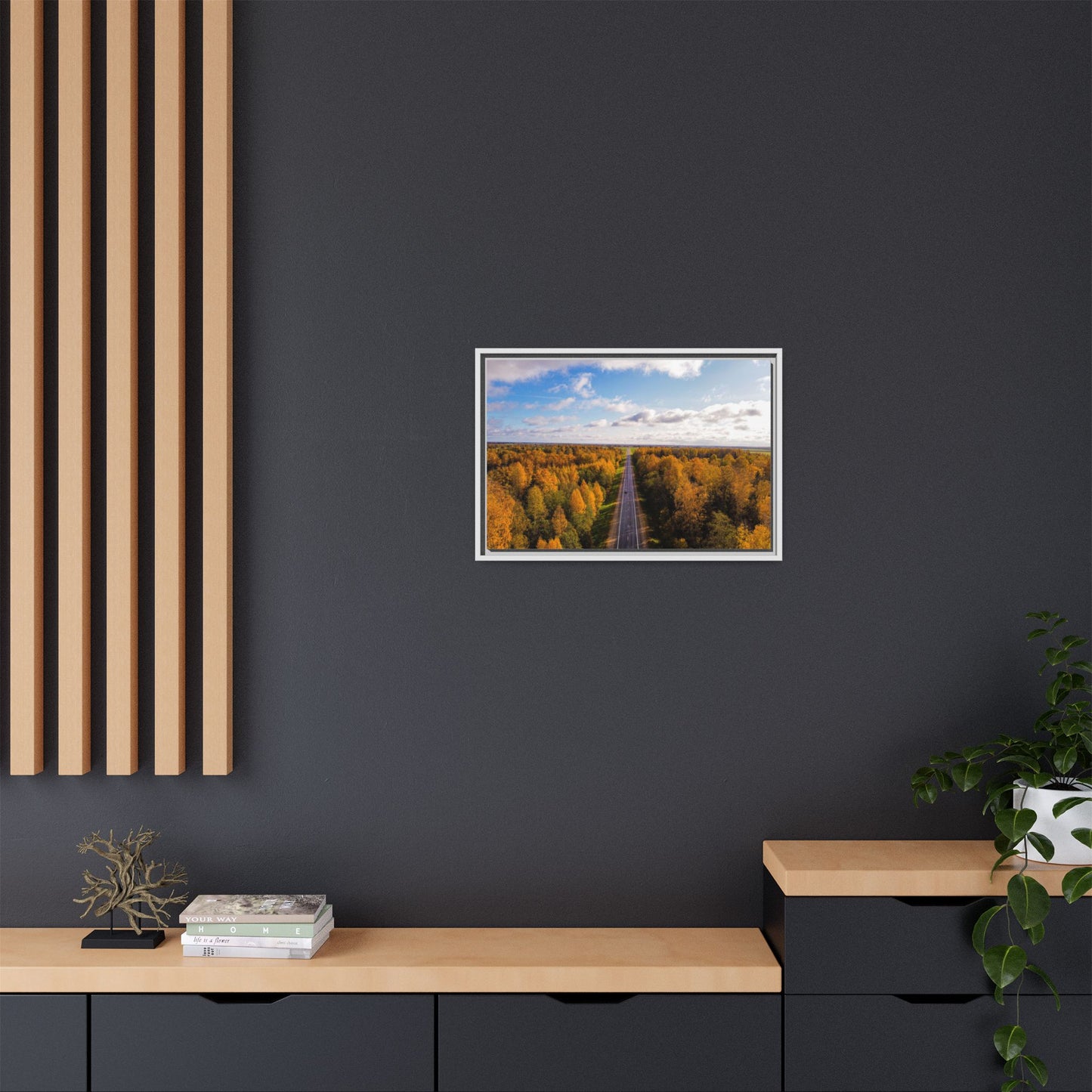 Somewhere In Lithuania Matte Canvas, Framed (Multi-color)