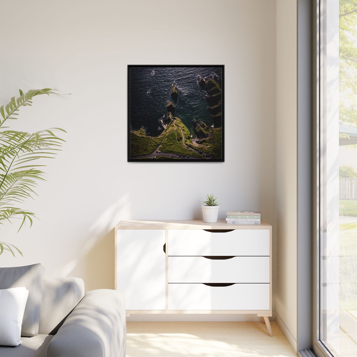 Dunquin Pier Matte Canvas, Framed (Multi-color)